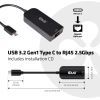 CLUB3D CAC-1520 cable gender changer USB C Ethernet Black2
