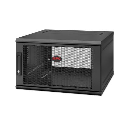 APC NetShelter WX 6U Single Hinged Wall-mount Enclosure 600mm Deep Wall mounted rack Black1