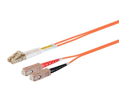 Monoprice 38238 fiber optic cable 196.9" (5 m) LC/UPC SC/UPC OFNR OM1 Orange1