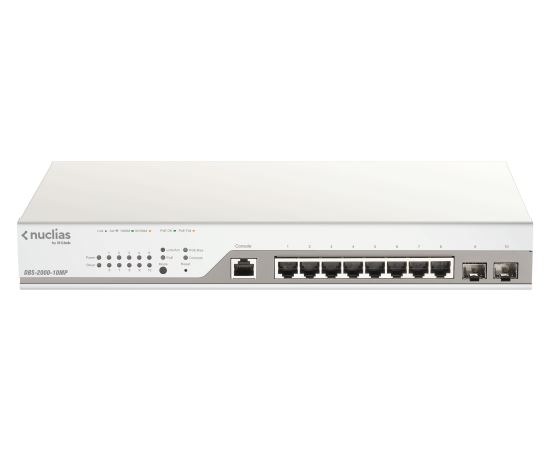 D-Link DBS-2000-10MP network switch Managed L2 Gigabit Ethernet (10/100/1000) Power over Ethernet (PoE) Gray1