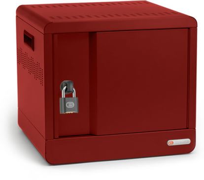 Bretford CUBE Micro Station Portable device management cabinet Red1