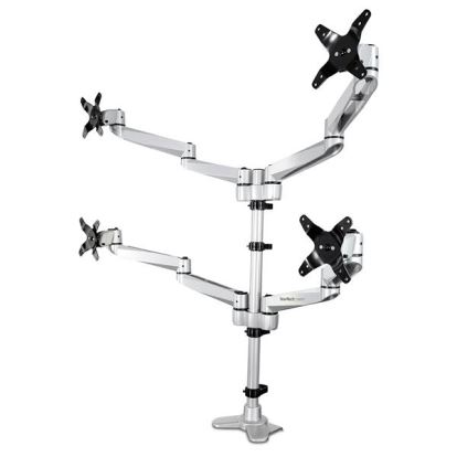 StarTech.com ARMQUADPS monitor mount / stand 27" Clamp Silver1