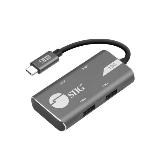 Siig JU-H40G11-S1 interface hub USB 3.2 Gen 2 (3.1 Gen 2) Type-C 10000 Mbit/s Gray1