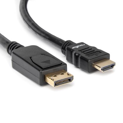 Rocstor Y10C261-B1 video cable adapter 118.1" (3 m) DisplayPort HDMI Black1