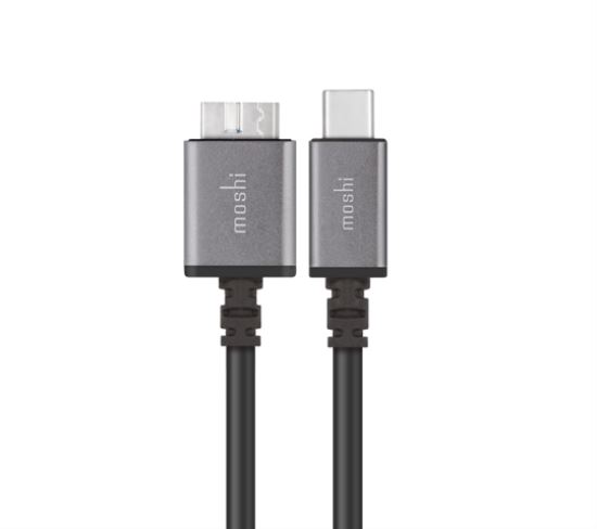 Moshi 99MO084001 USB cable 19.7" (0.5 m) USB 3.2 Gen 1 (3.1 Gen 1) USB C Micro-USB B Black1