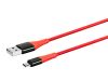 Monoprice 31193 USB cable 18.1" (0.46 m) USB 2.0 Micro-USB B USB A Red2