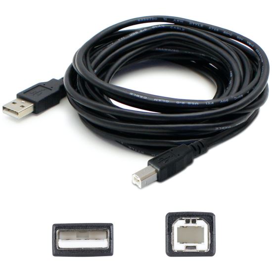 AddOn Networks USBEXTABMNRT3-AO USB cable 35.8" (0.91 m) USB 2.0 USB A USB B Black1