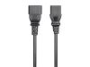Monoprice 27306 power cable Black 94.5" (2.4 m) C14 coupler IEC C132