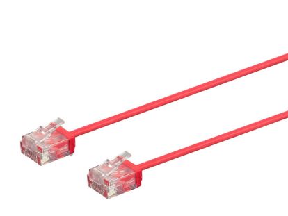 Monoprice Micro SlimRun networking cable Red 11.8" (0.3 m) Cat6 U/UTP (UTP)1