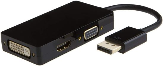 Axiom 3N1DP2HVDK-AX video cable adapter DisplayPort HDMI + VGA (D-Sub) Black1