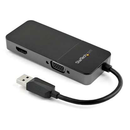 StarTech.com USB32HDVGA USB graphics adapter 3840 x 2160 pixels Black, Silver1