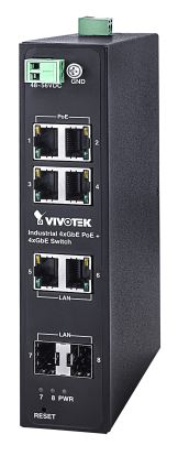 VIVOTEK AW-IHT-0800 network switch Unmanaged L2 Gigabit Ethernet (10/100/1000) Power over Ethernet (PoE) Black1