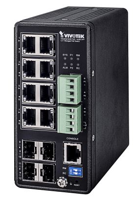 VIVOTEK AW-IHT-1271 network switch Managed L2+ Gigabit Ethernet (10/100/1000) Power over Ethernet (PoE) Black1