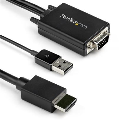 StarTech.com VGA2HDMM10 video cable adapter 118.1" (3 m) USB Type-A + VGA (D-Sub) HDMI Type A (Standard) Black1