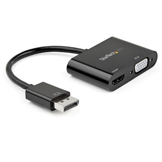 StarTech.com DP2VGAHD20 video cable adapter DisplayPort HDMI + VGA (D-Sub) Black1