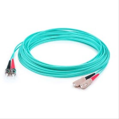 AddOn Networks ADD-ST-SC-0-5M5OM3 fiber optic cable 19.7" (0.5 m) OFNR OM3 Aqua color1