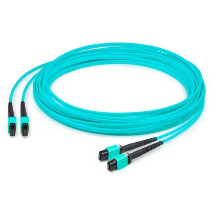 AddOn Networks ADD-MPO-2MPO1MOM4 fiber optic cable 39.4" (1 m) 2x MPO LOMM OM4 Aqua color1