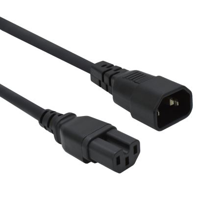 Weltron AC-130-15A2-08BK power cable Black 94.5" (2.4 m) C14 coupler C15 coupler1