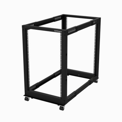 StarTech.com 4POSTRACK18U rack cabinet 18U Freestanding rack Black1