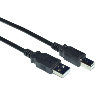 Weltron 90-USB-AB-06 USB cable 70.9" (1.8 m) USB 2.0 USB A USB B Black1
