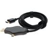 AddOn Networks HDMI4KDPMDPC-AA video cable adapter 70.9" (1.8 m) HDMI Type A (Standard) DisplayPort + Mini DisplayPort + USB Type-C Black2