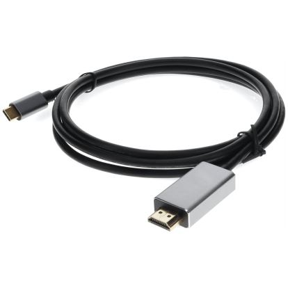 AddOn Networks USBC2H4MMAL-AA video cable adapter 72" (1.83 m) USB Type-C HDMI Black1