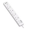 Tripp Lite PS4B18USBW power extension 70.9" (1.8 m) 4 AC outlet(s) Indoor White4