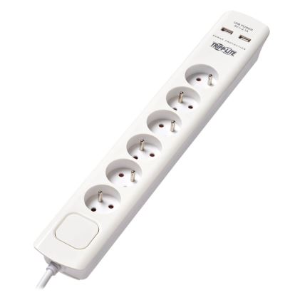 Tripp Lite TLP6F18USB surge protector White 6 AC outlet(s) 230 V 72" (1.83 m)1