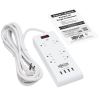 Tripp Lite TLP64USBRA15 surge protector White 6 AC outlet(s) 110 - 125 V 179.9" (4.57 m)6