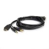 Rocstor Y10C264-B1 video cable adapter 72" (1.83 m) HDMI Type A (Standard) VGA (D-Sub) + 3.5mm + USB Type-A Black2