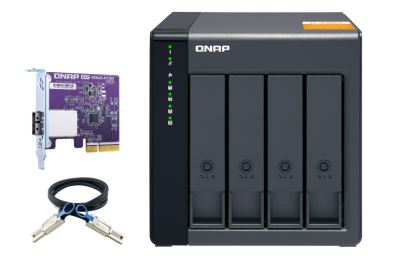 QNAP TL-D400S HDD/SSD enclosure Black 2.5/3.5"1