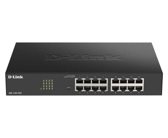 D-Link DGS-1100-16V2 network switch Managed L2 Gigabit Ethernet (10/100/1000) Black1