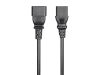 Monoprice 27311 power cable Black 59.1" (1.5 m) C14 coupler IEC C132