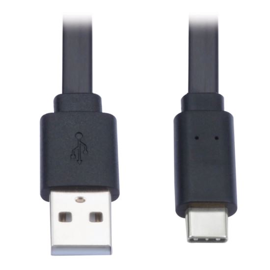 Tripp Lite U038-006-FL USB cable 72" (1.83 m) USB 2.0 USB A USB C Black1