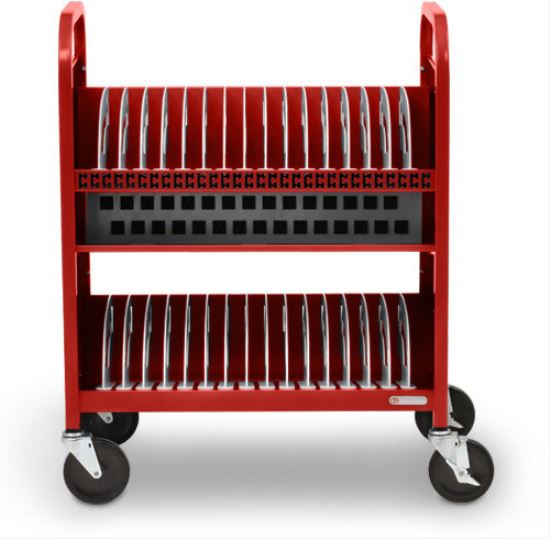 Bretford CUBE Transport Cart Portable device management cart Red1