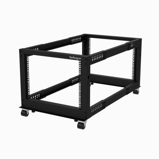 StarTech.com 4POSTRACK8U rack cabinet 8U Freestanding rack Black1