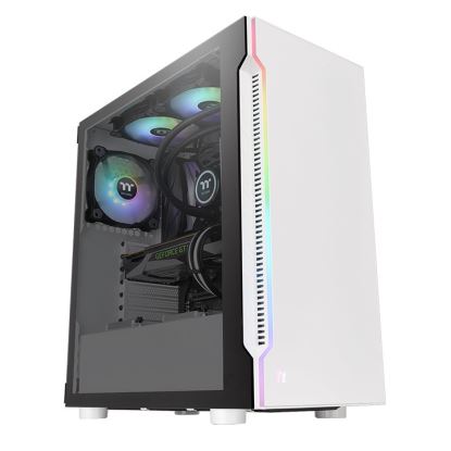 Thermaltake H200 TG Snow RGB Midi Tower White1