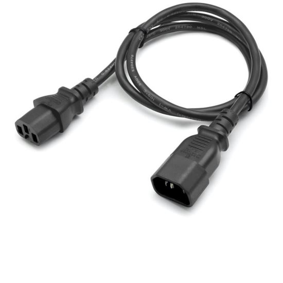 AddOn Networks ADD-515P2C1514AWG10FT power cable Black 118.1" (3 m) NEMA 5-15P C15 coupler1