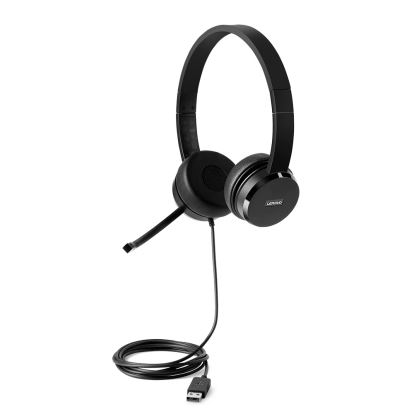 Lenovo 4XD0X88524 headphones/headset Wired Head-band Office/Call center Black1