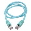 Tripp Lite N262-002-AQ networking cable Aqua color 24" (0.61 m) Cat6a S/UTP (STP)2