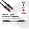CLUB3D USB3.2 G2 TYPE-C ACT. OPT. A/V M/M 20M USB cable 787.4" (20 m) USB 3.2 Gen 2 (3.1 Gen 2) USB C Black3