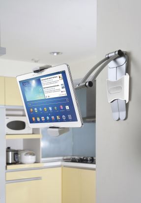 CTA Digital 2in1 iPad Kitchen Mount Stand Passive holder Tablet/UMPC Silver1