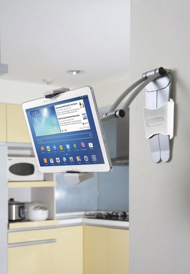 CTA Digital 2in1 iPad Kitchen Mount Stand Passive holder Tablet/UMPC Silver1