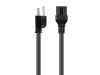 Monoprice 40069 power cable Black 71.7" (1.82 m) NEMA 5-15P C15 coupler2