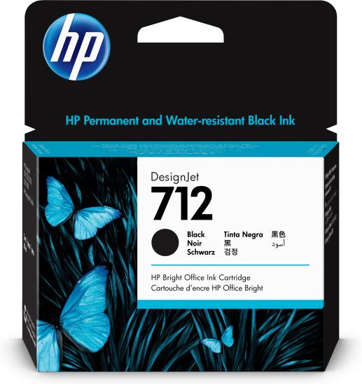 HP 712 80-ml Black DesignJet Ink Cartridge1