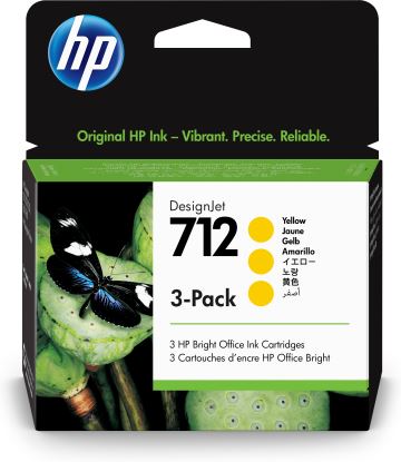 HP 712 3-pack 29-ml Yellow DesignJet Ink Cartridge1