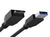 Unirise USB3-ABM-01F USB cable 11.8" (0.3 m) USB 3.2 Gen 1 (3.1 Gen 1) USB A Micro-USB B Black3