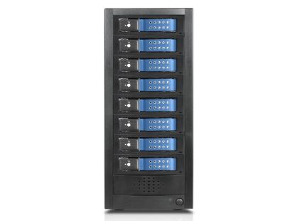 iStarUSA JAGE9BT8HDBL-DE disk array Tower Black, Blue1