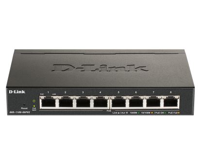 D-Link DGS-1100-08PV2 network switch Managed L2/L3 Gigabit Ethernet (10/100/1000) Power over Ethernet (PoE) Black1