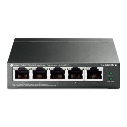 TP-Link TL-SG105PE network switch Unmanaged L2 Gigabit Ethernet (10/100/1000) Power over Ethernet (PoE) Black1